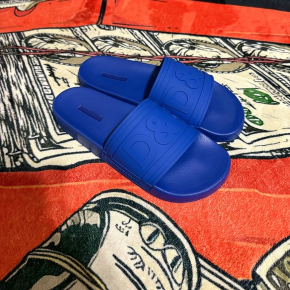 Dolce & Gabbana Blue Slide Sandals - Picture 1 of 5